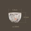 1 pc Chinese Traditional Ru Kiln Ceramic Tea Cup Handmade bamboo leaf Teacup Household Tea Bowl Personal Meditation Cup Teaware