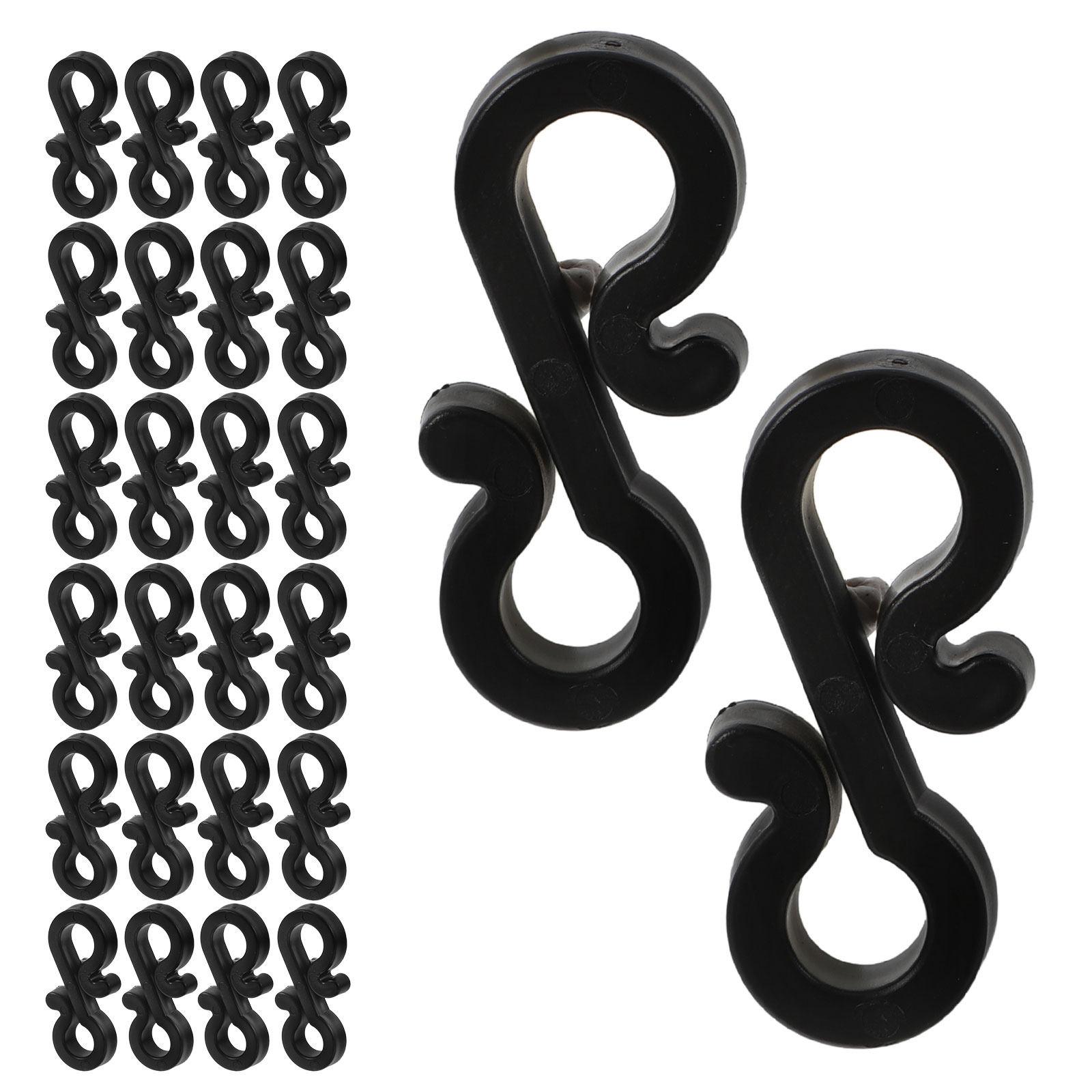 

120Pcs Outdoor Light Gutter Hooks Plastic S-Clips for String Lights Christmas Patio Garden Roof Mounting Weatherproof Uv CN