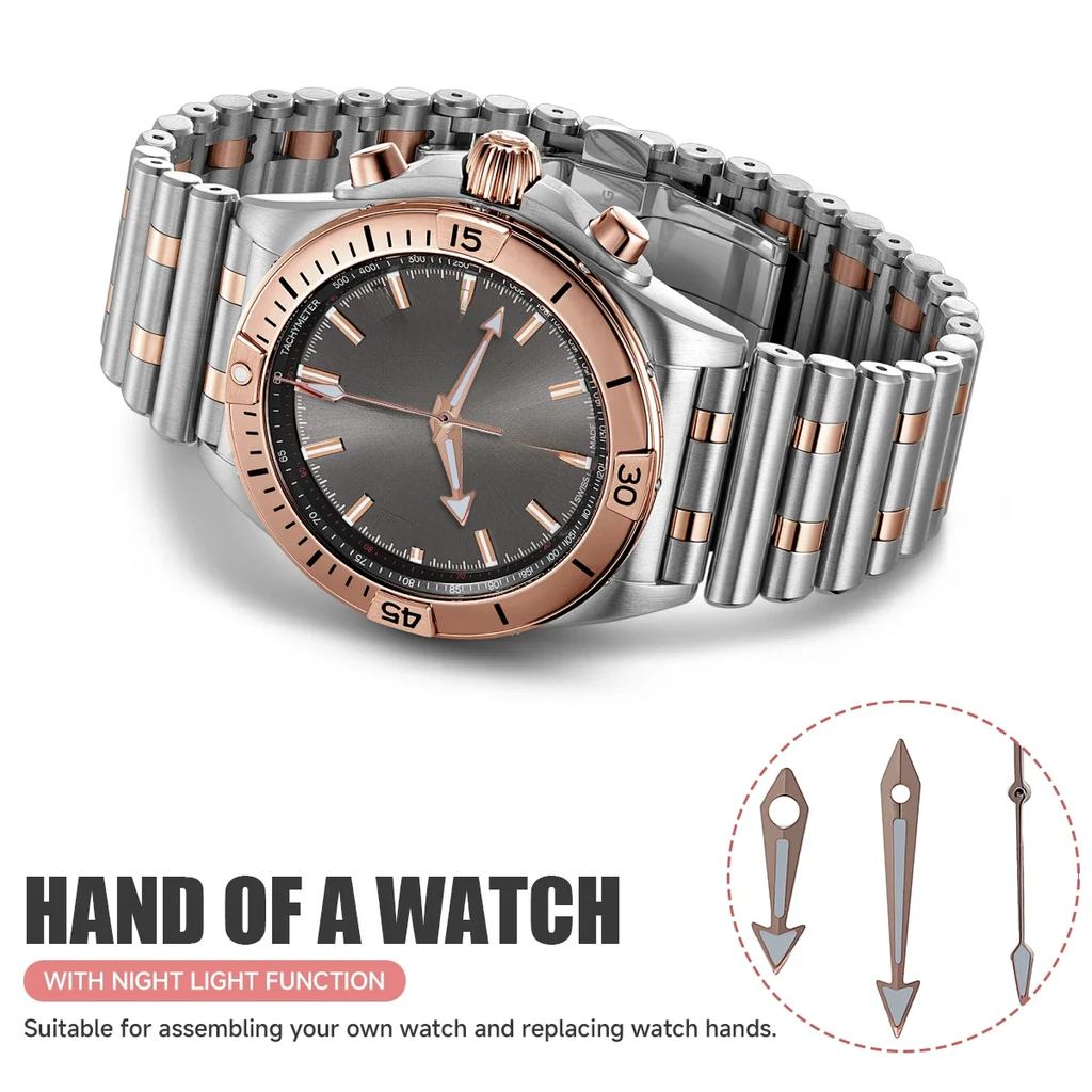Watch Hands Fit NH34 NH35 NH36 7S26 7S36 4R35 4R36 Movement Green Luminous Silver Black Orange Gold