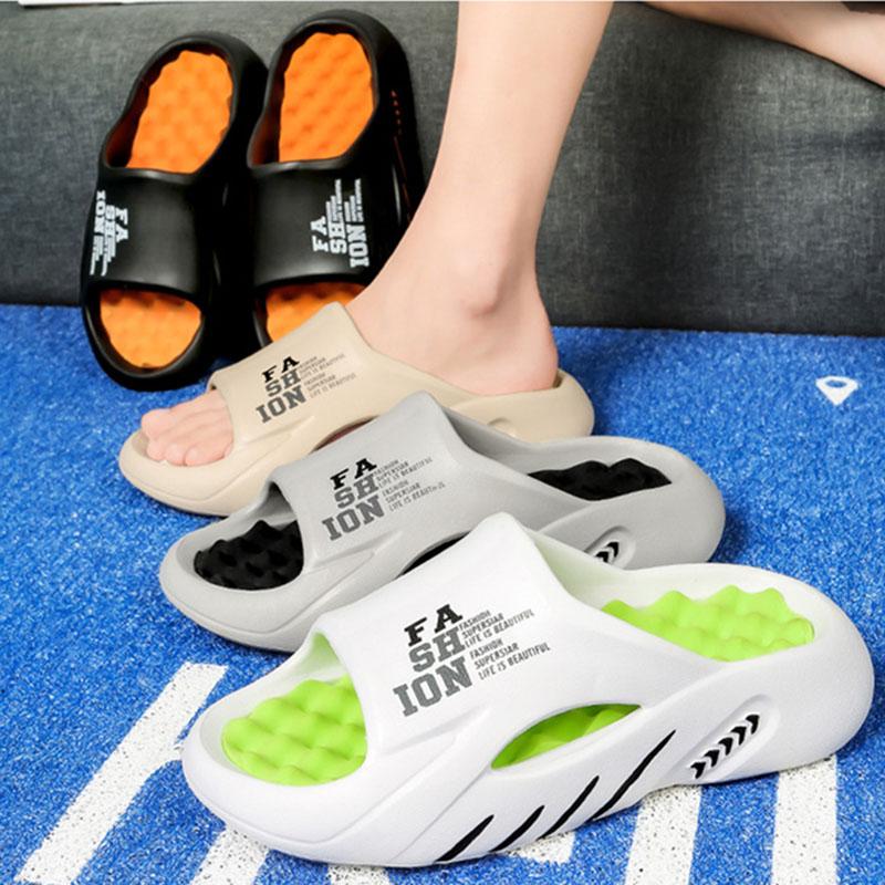 Letní trend pro outdoorové nošení s pocitem šlapání na exkrementy, protiskluzové sandály se silnou podrážkou, venkovní plážové sandály