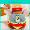 Jerry And Tom Giant Burger Plush Toy Creative Round Ball Kids Children Gift Doll