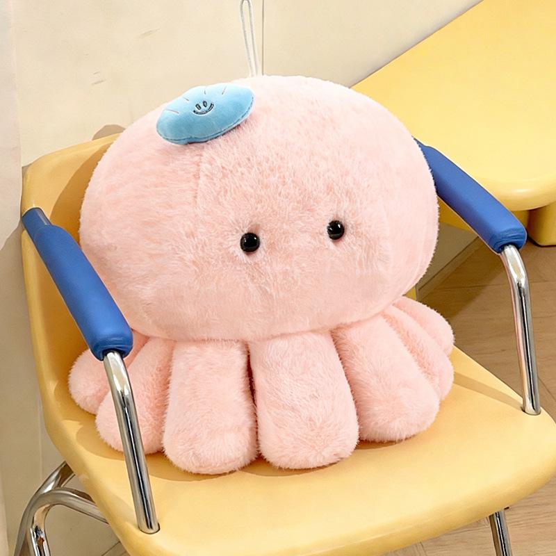 Jellyfish Plush Toy: Soft Marine Animal Octopus Pillow for Bedside or Gift