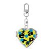 Dot Typography Yellow Heart Mirror Keyring
