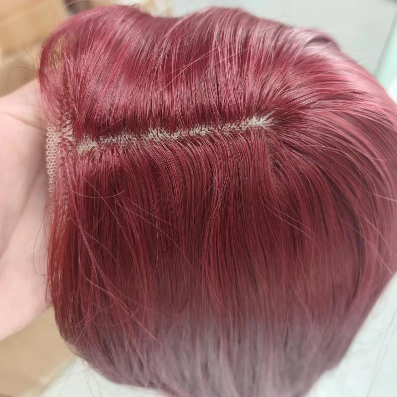 Red Wig Long Straight Lace Front Wig for Woman Nature Synthetic Lace Wigs for Cosplay Daily Use Heat Resistant Headband Wigs