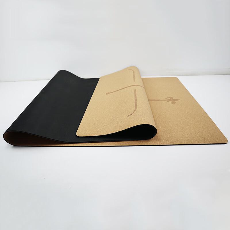 Junshi Foldable Cork Yoga Mat with Alignment Lines