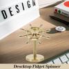 Fidget Spinners, Brass Spinner Fidget, Kinetic Desk Toys Spin with Stand, Gyro Wheel Toy, High Speed Bearing Hand Spinner Anxiety Finger Toys Gyro