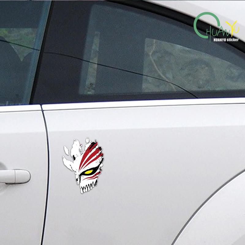 Hollow Car Sticker Death God Kurosaki Ichigo Void Spirit Pressure Mask Electric Car Motorcycle Painted Glass Sticker