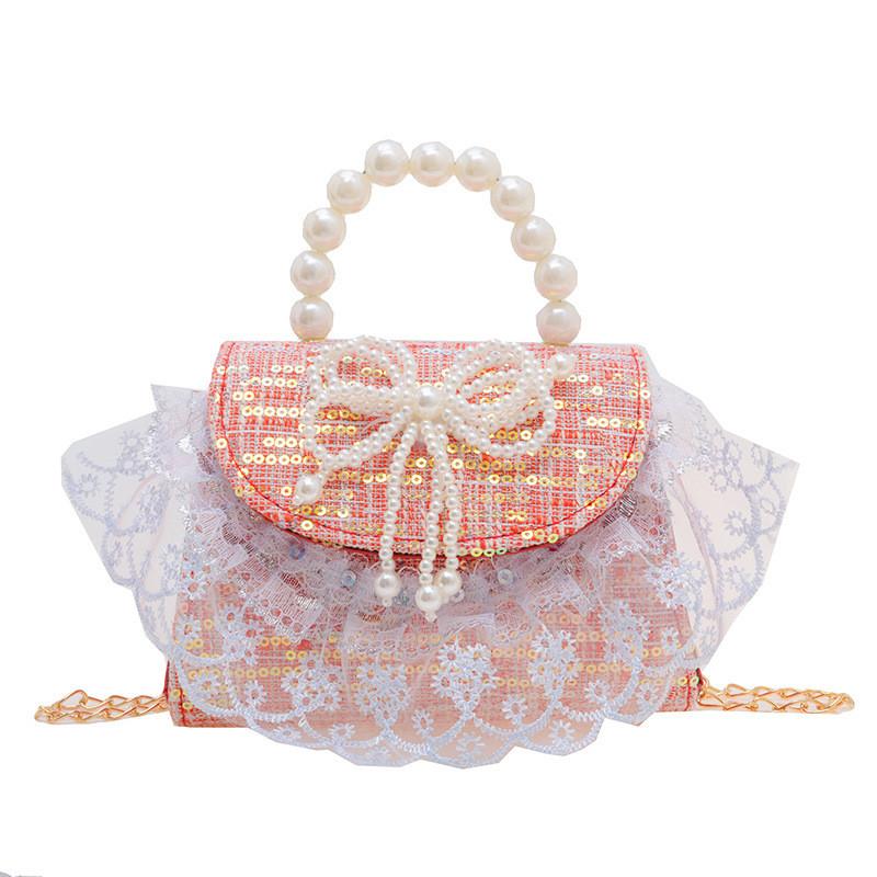 Stylish And Trendy Pearl Children's Handbag For Girls Modern Princess Fashionable Design