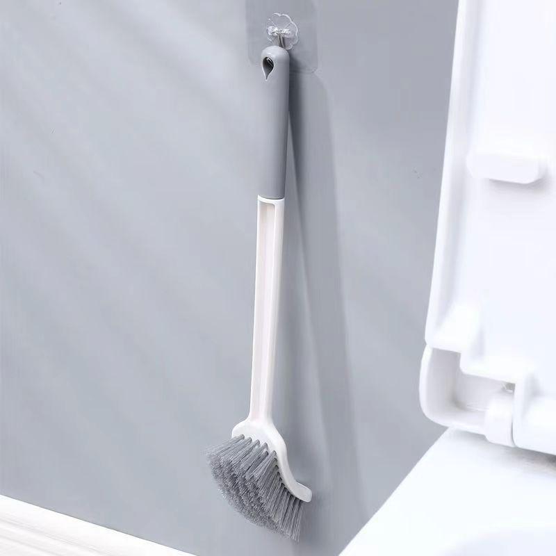 

Wall-Mounted Square Toilet Brush: Durable, No-Dead-Corner Design, Punch-Free, Keeps Hands Clean. серый