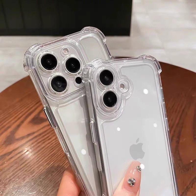 Airbag Shockproof Transparent Phone Case For Apple iPhone 16 15 14 13 12 11 Pro Max Plus Clear Hard Bumper Cover