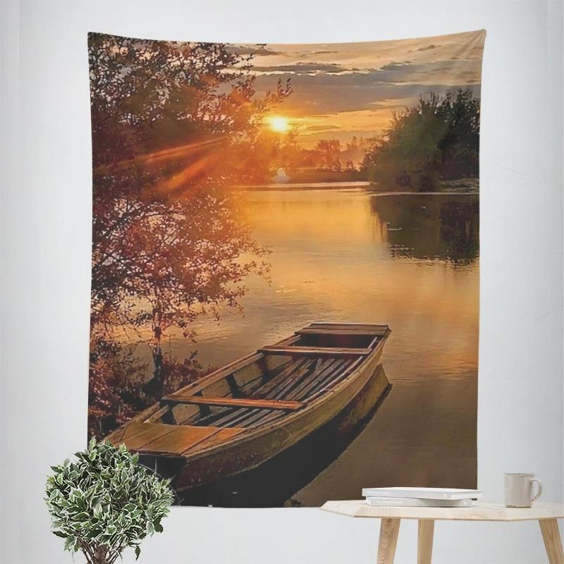 Декоративный гобелен с морским закатом — фото 11