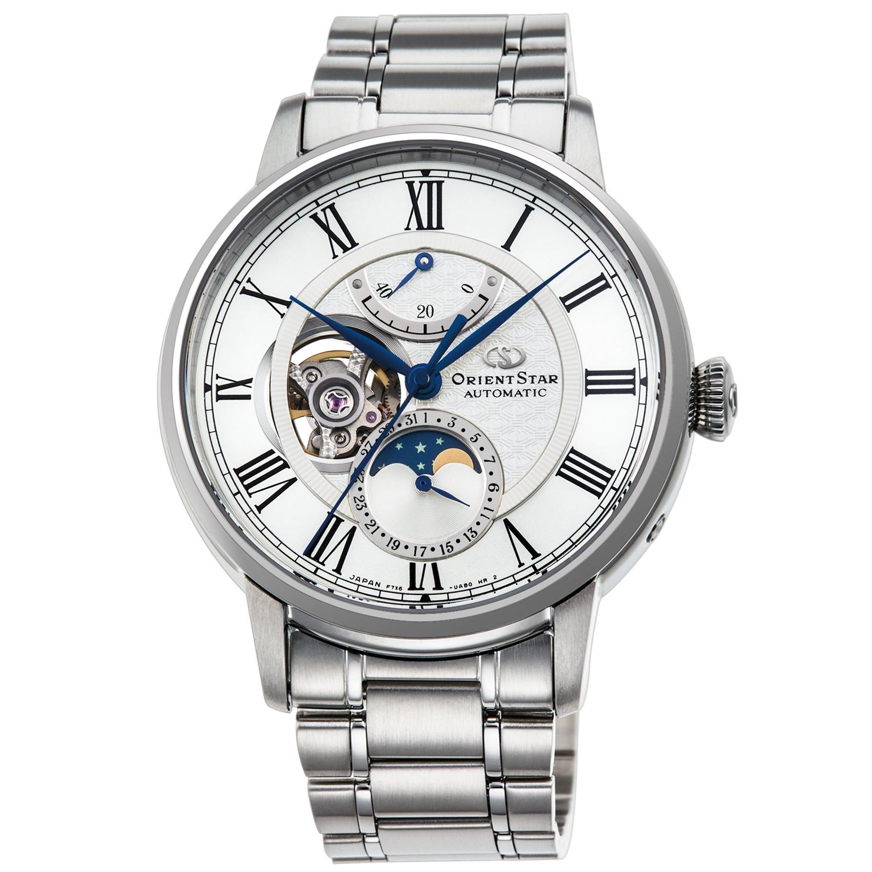 

[Orient Star] Чоловічий механічний годинник з фазою місяця RK-AM0005S - Автоматичний наручний годинник