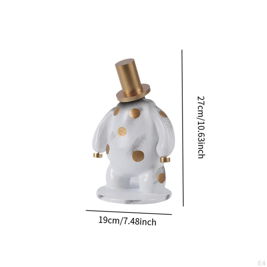 Bear Figurine Decorative Piece, Artful Resin Statue for Office And Study Room Shelves