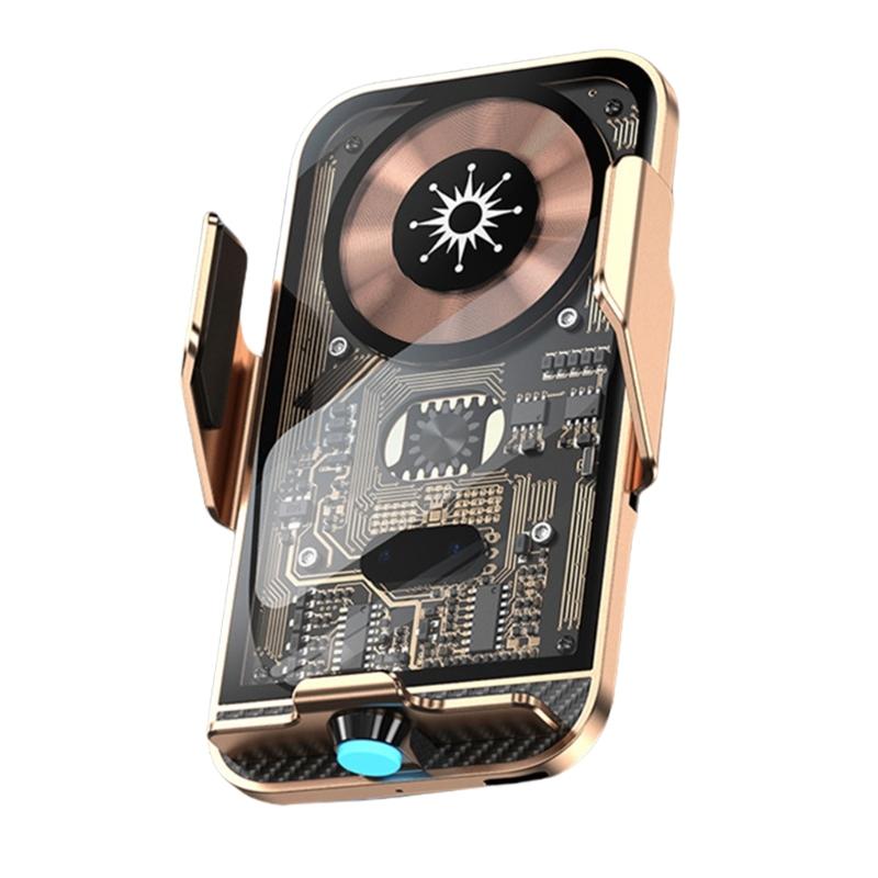 Car Magnetic Phone Stand 360 Degree Rotating 15W Auto Clamping Wireless Charging Mount Charging Stand for 15 14
