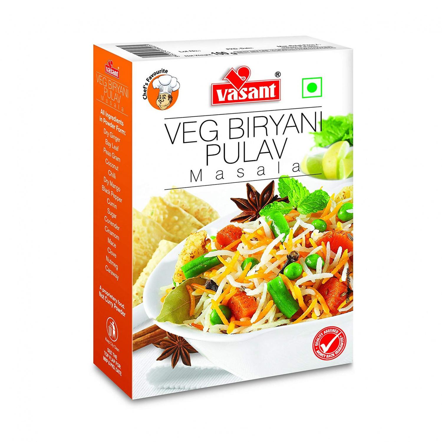 

Бирьяни Пулав Масала: приправа для плова (50 г), Biryani Pulav Masala, Vasant Masala