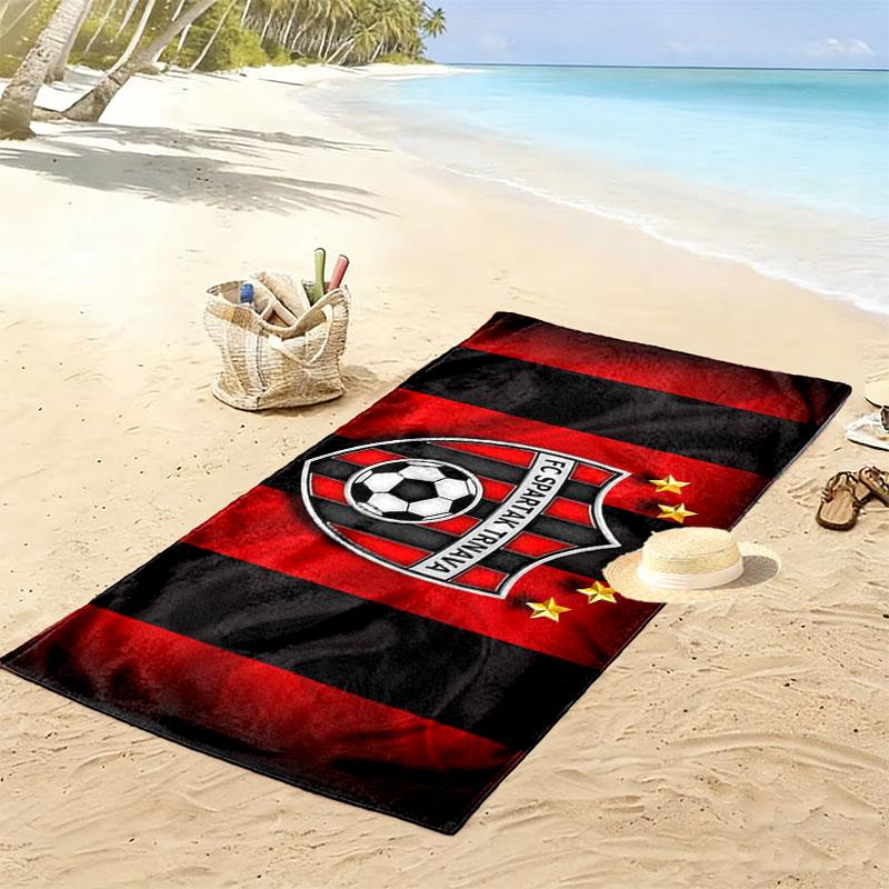 Asciugamano da Spiaggia Stampato FC Spartak Trnava, Asciugamano Grande Morbido ad Asciugatura Rapida per Spiaggia Campeggio Nuoto