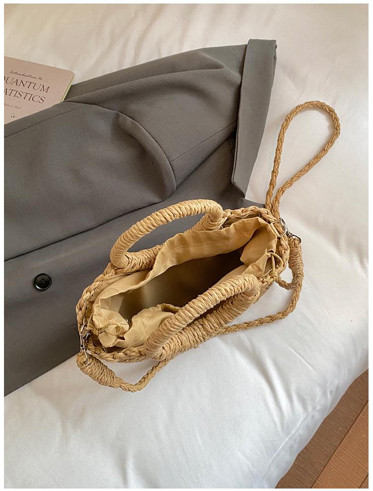 Island Resort Starfish & Shell Handwoven Straw Crossbody Bag