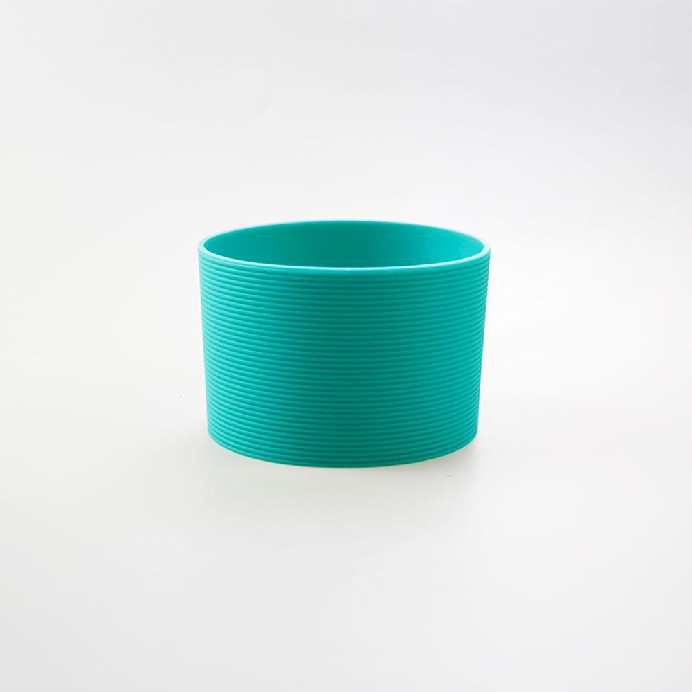 16 Colores 7.5CM Silicona Vidrio Taza Antideslizante Funda para Taza Aislamiento Antideslizante Cubierta Protectora 75MM Tapa de Taza con Raya Horizontal