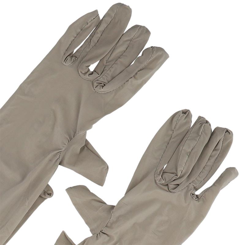 1Pair Long Gloves Anti UV Five Finger Gloves Soft Oil Shiny High Elastic Mittens Thin Nylon Breathable Glossy Sun Protection