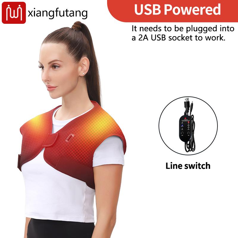 Electric Heating Shoulder Massager 3 Heating Functions Infrared Therapy Shoulder Back Muscle Relaxation Winter Home Use Unisex