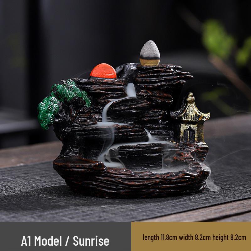 Creative Resin Backflow Incense Burner for Home or Office