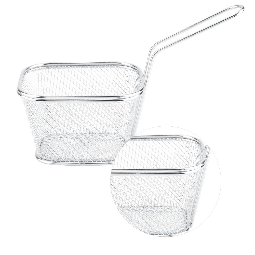 Mini Stainless Steel Chips Deep Fry Baskets Food Presentation Strainer Potato Cooking Tool