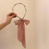 Women Headband Detachable Detachable Ribbon Bow Anti-Slip Thin Edges Hair Hoop Daily Wear Hair