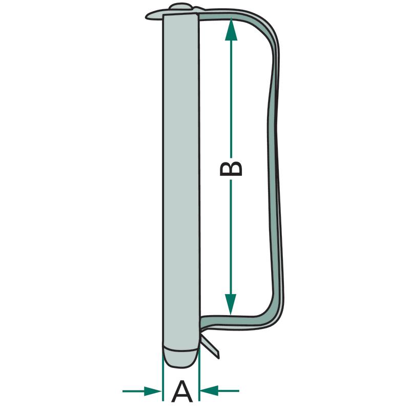 Universal pin with spring lock, diameter 12 x 80 , 23360