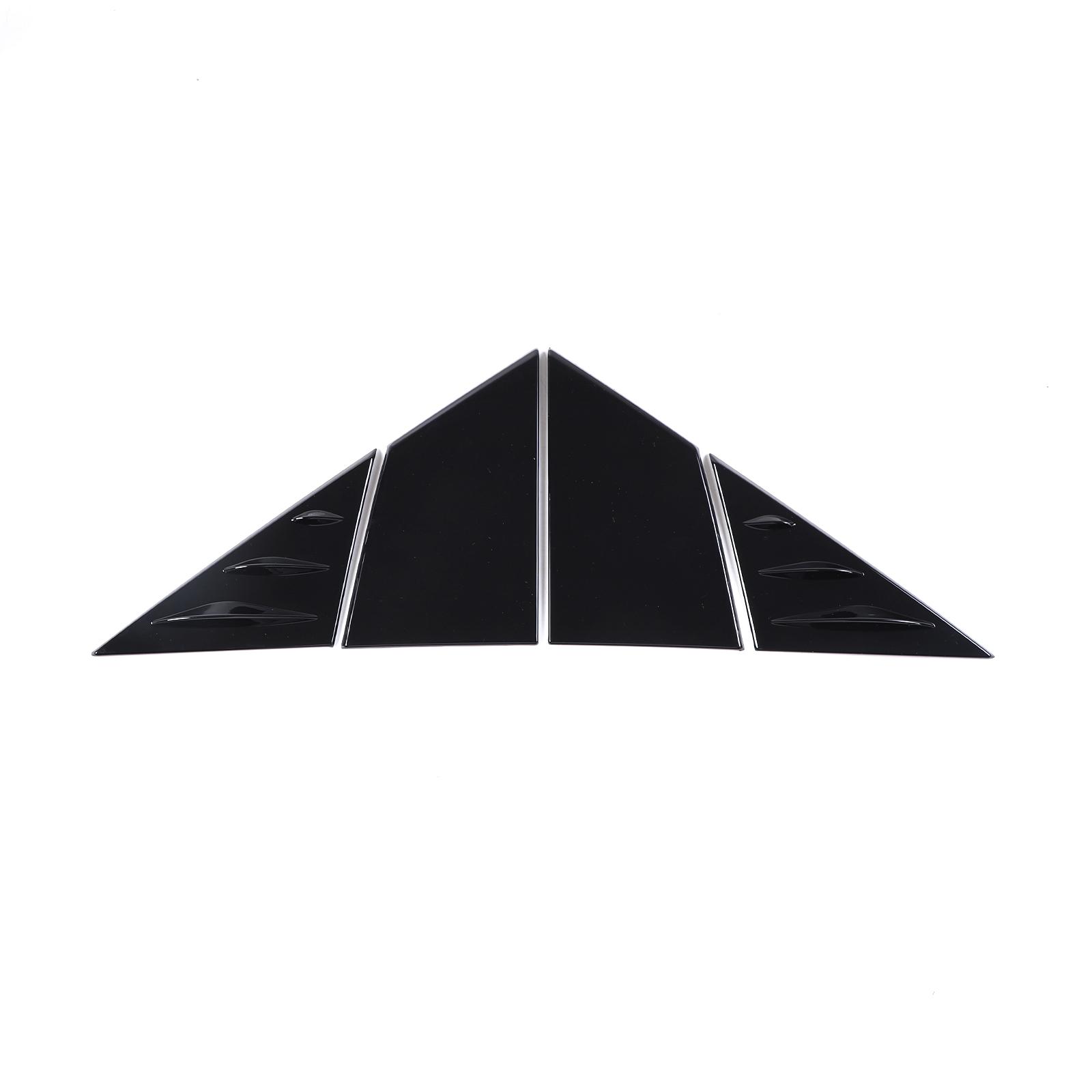For Fiat 500 2010-2024 ABS Black Rearview Mirror Side Triangle Spoiler Trim Decorative Sticker Car Accessories чёрный