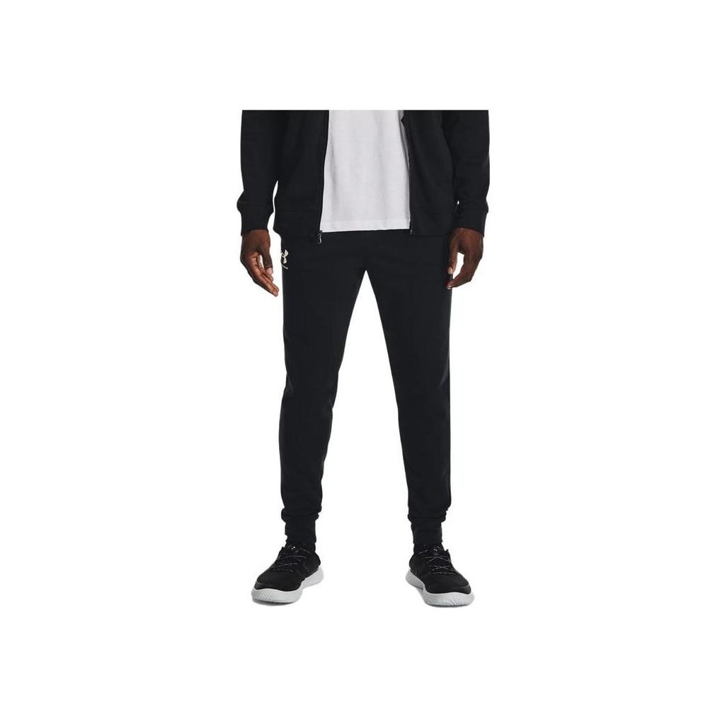 Under Armour Logo Print Training Knit Sweatpants Men Bottoms Black 1380843-001