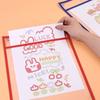 2-10Pcs Document Storage Bag Reusable Waterproof Clear Color Random File Folder Wiping Kids Drawing Board For School Office Tool