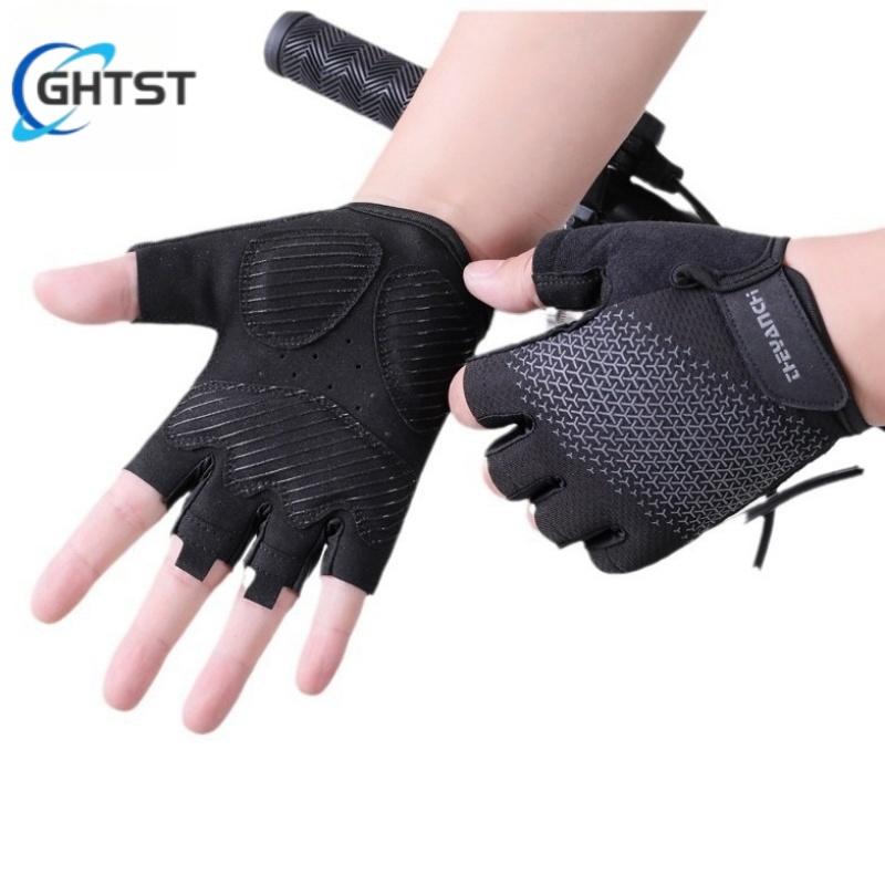 Non-slip Anti Half Finger Gloves Motorcycle Gloves Shock Fitness Cycling Breathable Men Women Half Finger Gloves Bicycle