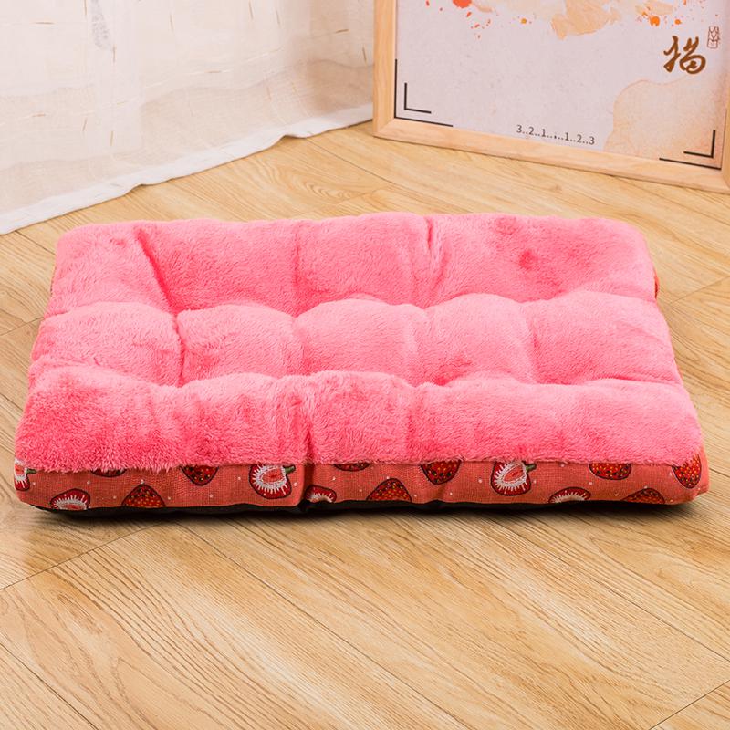 Four Seasons Pet Cushion: Thick Cotton Sleeping Pad for Cats and Dogs