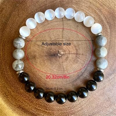 Bracelet protecteur en pierre naturelle Bracelet pour Hommes et Femmes Cadeau d'anniversaire bonne chance Bijoux en pierre naturelle