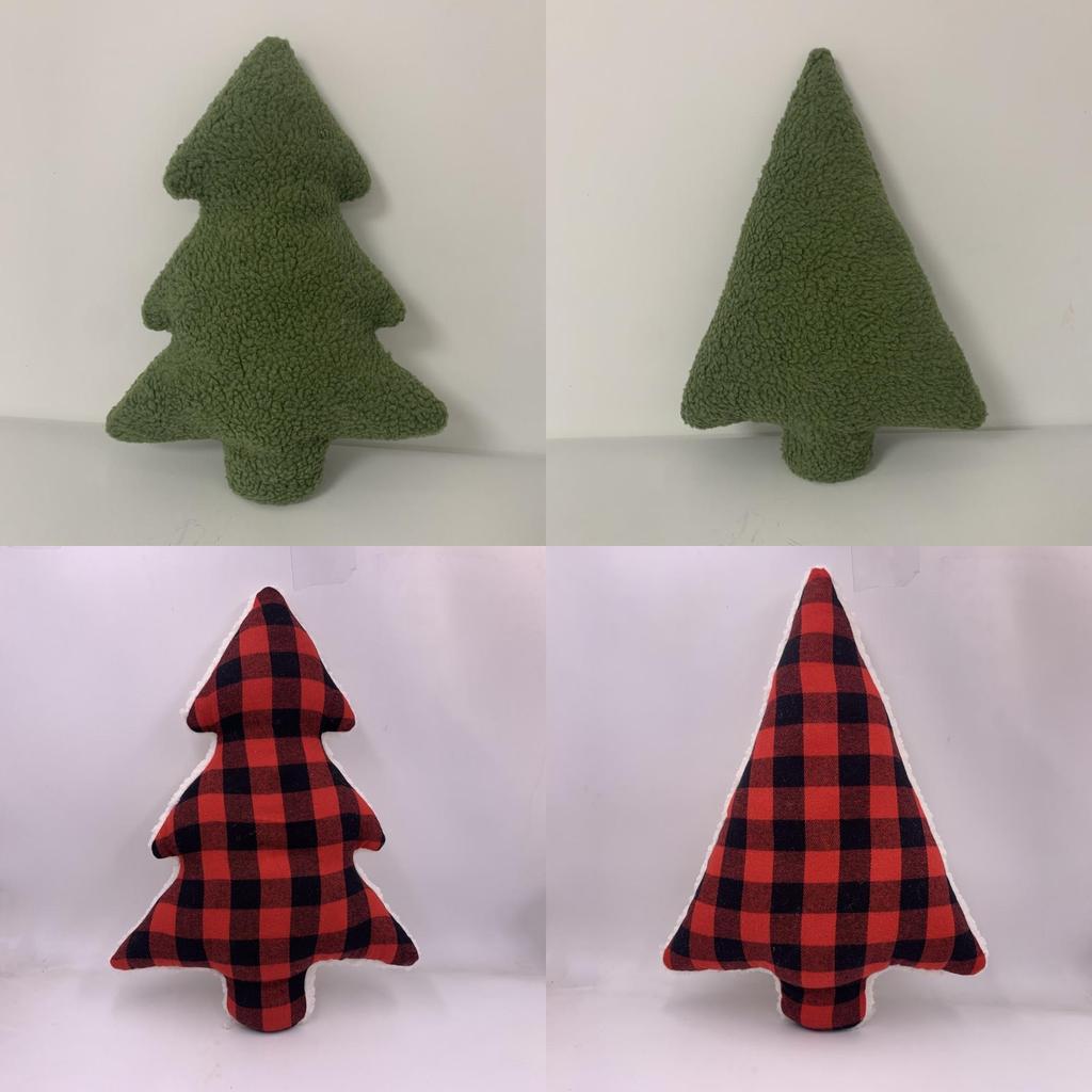 New Christmas Plush Tree Pillow Green Diamond Tree Design 30*21cm 110g