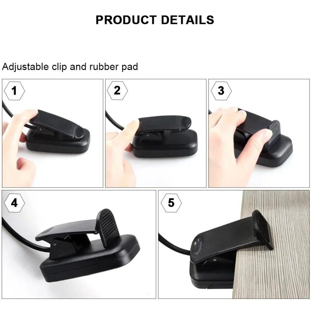 With Clip LED Book Lamp 360-degree Folding Night Light Portable Bedside Study Light  Home
