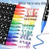 Dual-Tip Glitter Acrylic Marker for Kids - Soft Tip, Double Color, Ideal for Children's Art and Coloring Projects