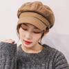 Women All Match Solid Color Short Brim Beret for Autumn Winter Wear