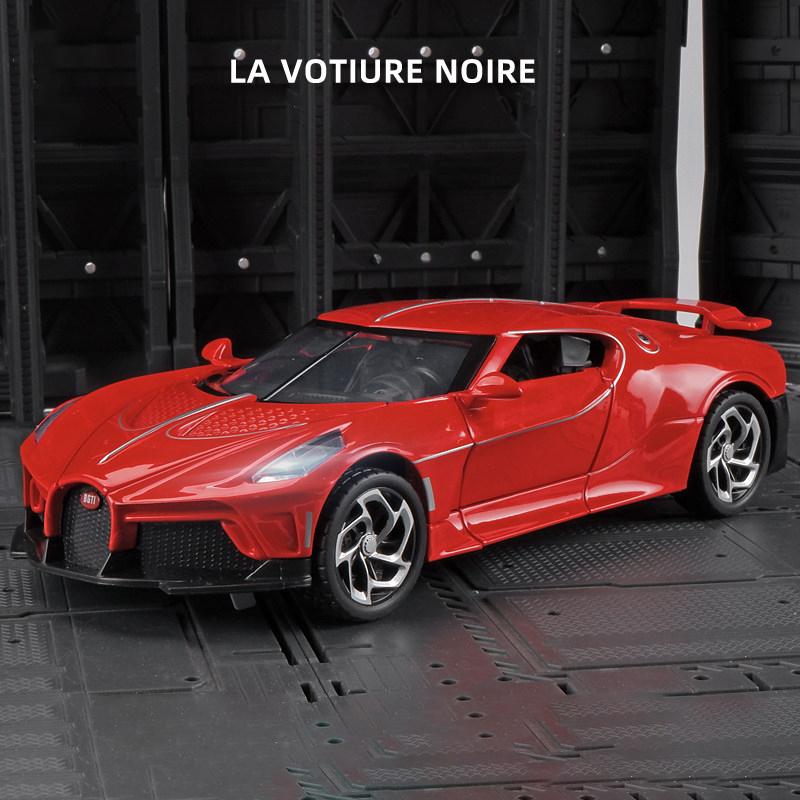 1/24 Bugatti Voice of The Night Automodell aus Druckguss, Spielzeugfahrzeuge aus Metall, hochsimulierte Sound- und Lichtkollektion, Kindergeschenk