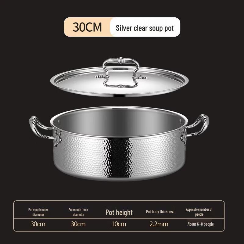 Naijiang 304 Stainless Steel Hammered Hot Pot