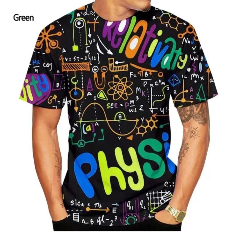 New Funny Math Formula 3D Printed Graphs T Shirt Men And Women Summer Casual Short-sleeve Oversize Street T-shirt Kid Tees Tops