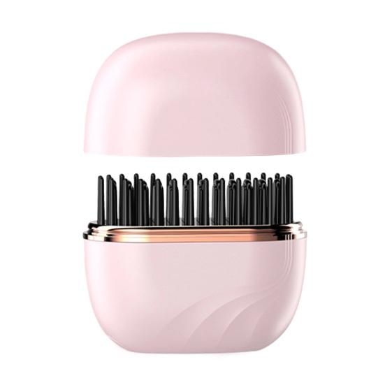 Mini-Haarglättbürste Wiederaufladbar Tragbar 3-stufige Temperaturregelung für Alle Haartypen Schnelles Aufheizen Verbrühungsschutz Heißbürste Freundliches Geschenk