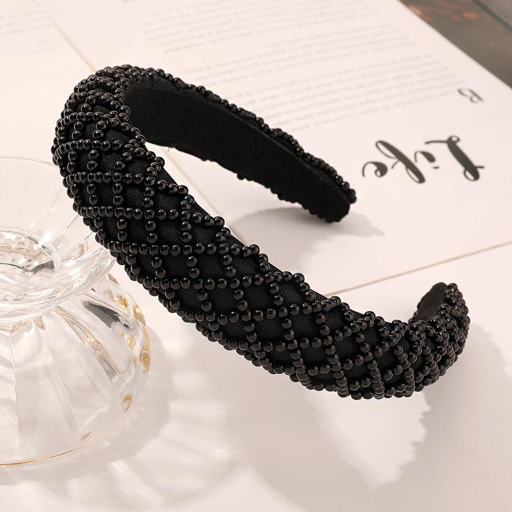 Baroque Vintage Pearl Glass Beads Bow Headband Fashion Hairbands Hair Band Hair Accessories