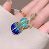 Creative Enamel Violin Brooch, High-end Feminine Personality and Retro Brooch