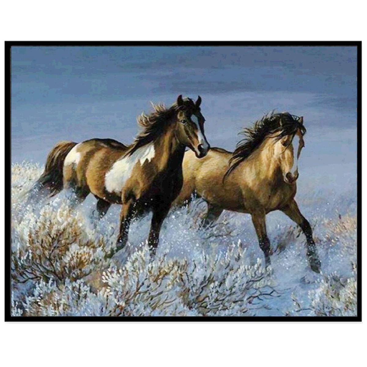 

5D DIY Алмазная картина Мозаика Лошадь Полный дрель Quare/круглая алмазная вышивка Подарок или украшениекровать