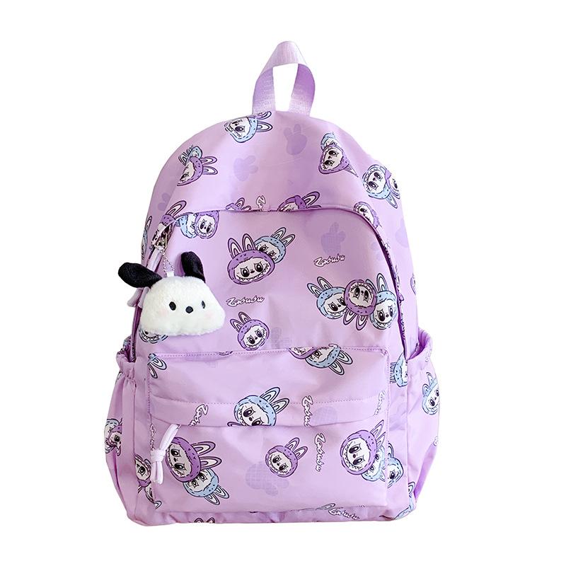 Schoolbag popular LABUBU backpack Japanese student schoolbag ultra-light waterproof class cartoon backpack niche design