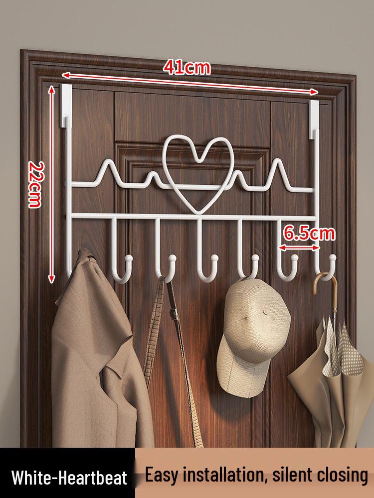 Punch-Free Over-the-Door Coat and Hat Rack - Bedroom & Kitchen Storage Solution
