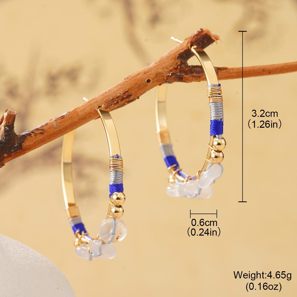 Devil s Eye New Chinese Ethnic Style Necklace Natural Stone Handmade Beaded Earrings Red Jewelry