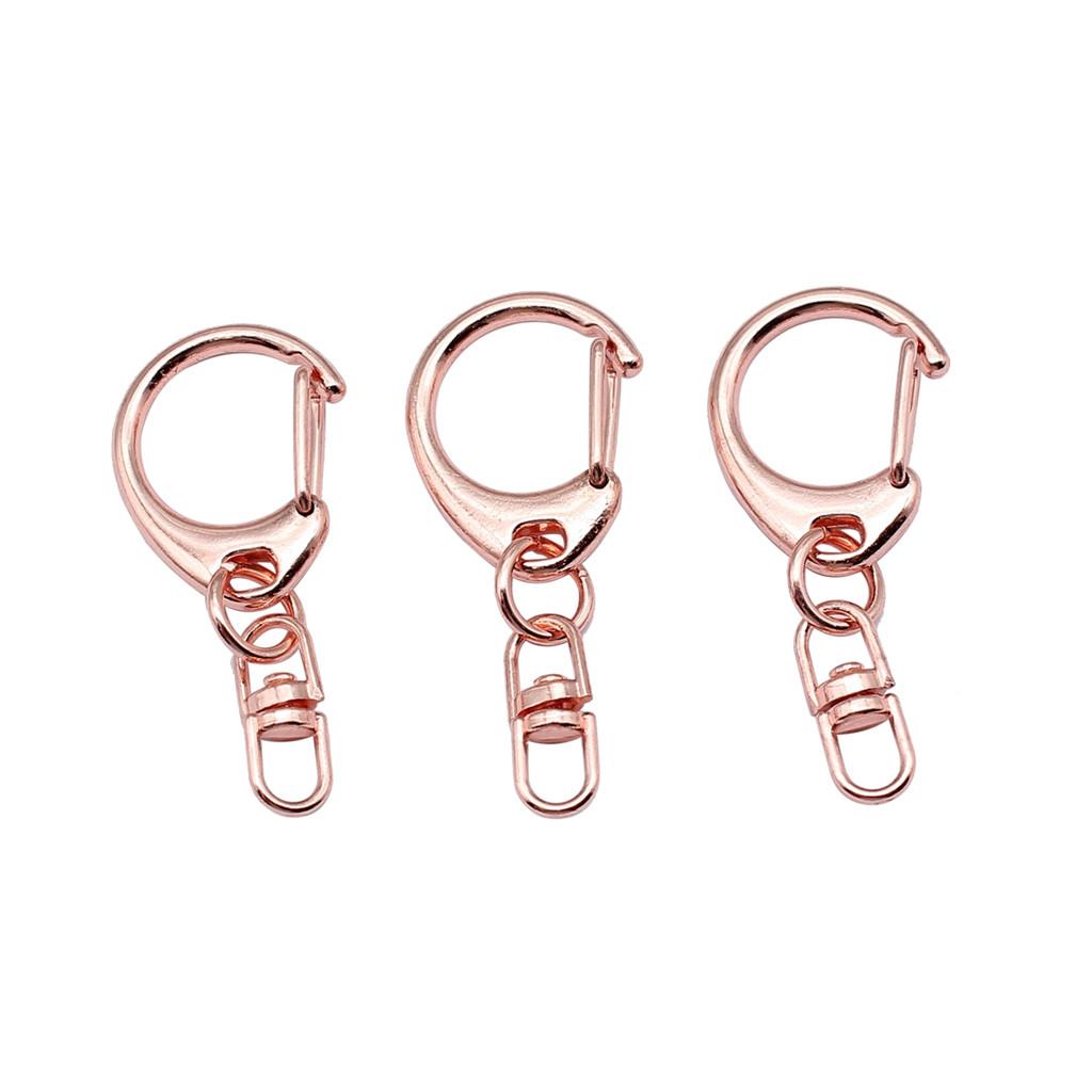Multi Color D Ring Swivel Clasps Keychain Findings For DIY Projects Materials