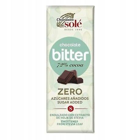 Dark chocolate 72% cocoa, no added sugar, with stevia KETO 25 g